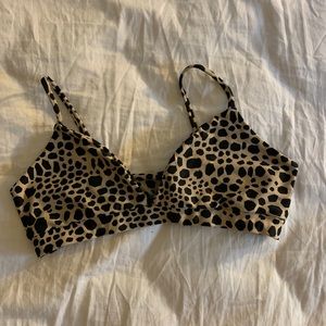 Animal print bikini top